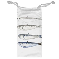 Pencil Fish Sardine Drawing Jewelry Bag by HermanTelo