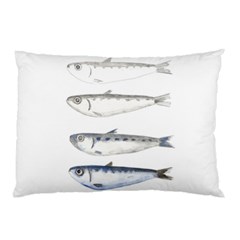 Pencil Fish Sardine Drawing Pillow Case by HermanTelo