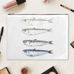 Pencil Fish Sardine Drawing Cosmetic Bag (xl) by HermanTelo