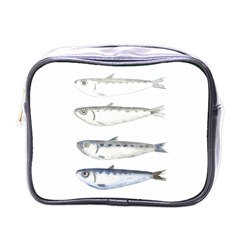 Pencil Fish Sardine Drawing Mini Toiletries Bag (one Side) by HermanTelo