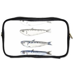 Pencil Fish Sardine Drawing Toiletries Bag (one Side) by HermanTelo