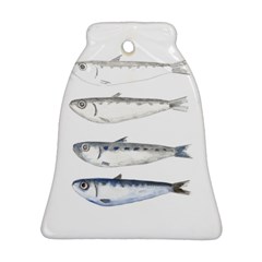 Pencil Fish Sardine Drawing Bell Ornament (two Sides)