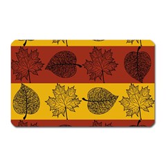 Autumn Leaves Colorful Nature Magnet (rectangular) by Mariart