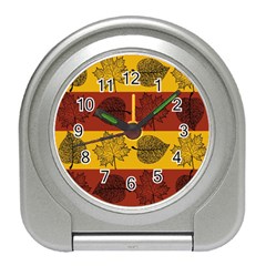 Autumn Leaves Colorful Nature Travel Alarm Clock by Mariart