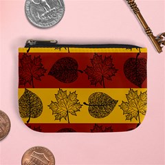 Autumn Leaves Colorful Nature Mini Coin Purse by Mariart