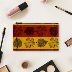 Autumn Leaves Colorful Nature Cosmetic Bag (small) by Mariart