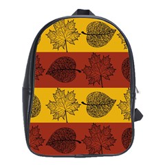 Autumn Leaves Colorful Nature School Bag (large) by Mariart