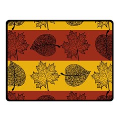 Autumn Leaves Colorful Nature Fleece Blanket (small) by Mariart