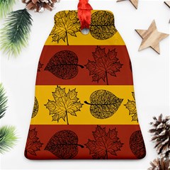 Autumn Leaves Colorful Nature Ornament (bell)