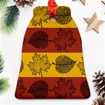 Autumn Leaves Colorful Nature Ornament (Bell) Front