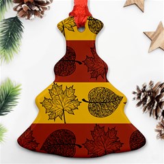 Autumn Leaves Colorful Nature Christmas Tree Ornament (two Sides)