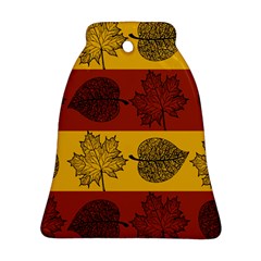 Autumn Leaves Colorful Nature Bell Ornament (two Sides)