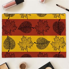 Autumn Leaves Colorful Nature Cosmetic Bag (xxl) by Mariart