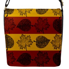 Autumn Leaves Colorful Nature Flap Closure Messenger Bag (s) by Mariart