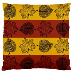 Autumn Leaves Colorful Nature Standard Flano Cushion Case (two Sides) by Mariart