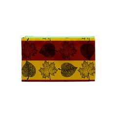 Autumn Leaves Colorful Nature Cosmetic Bag (xs) by Mariart