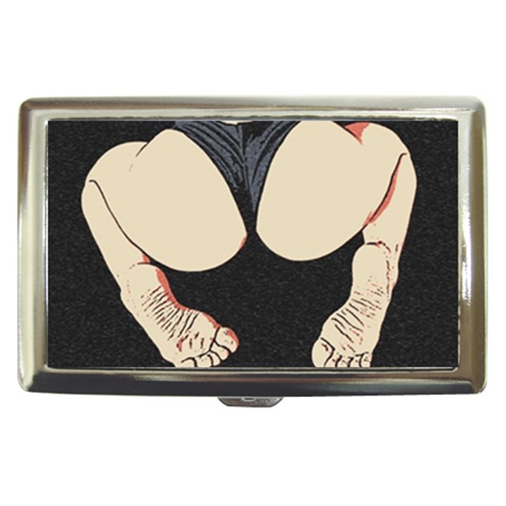 Sporty booty perfection, fit girl fitness illustration, sports theme Cigarette Money Case