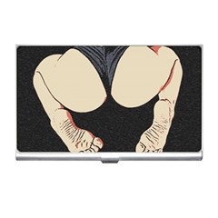 Sporty Booty Perfection, Fit Girl Fitness Illustration, Sports Theme Business Card Holder by Casemiro