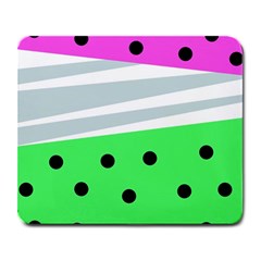 Dots And Lines, Mixed Shapes Pattern, Colorful Abstract Design Large Mousepads by Casemiro