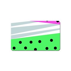 Dots And Lines, Mixed Shapes Pattern, Colorful Abstract Design Magnet (name Card) by Casemiro