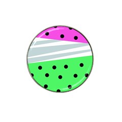 Dots And Lines, Mixed Shapes Pattern, Colorful Abstract Design Hat Clip Ball Marker (10 Pack) by Casemiro