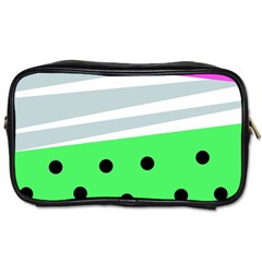 Dots And Lines, Mixed Shapes Pattern, Colorful Abstract Design Toiletries Bag (one Side) by Casemiro