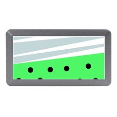 Dots And Lines, Mixed Shapes Pattern, Colorful Abstract Design Memory Card Reader (mini) by Casemiro