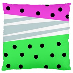 Dots And Lines, Mixed Shapes Pattern, Colorful Abstract Design Large Flano Cushion Case (one Side) by Casemiro