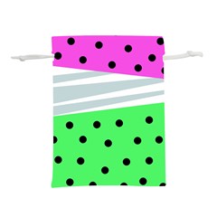 Dots And Lines, Mixed Shapes Pattern, Colorful Abstract Design Lightweight Drawstring Pouch (l) by Casemiro