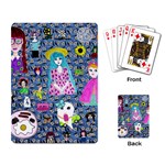 Blue Denim And Drawings Daisies Playing Cards Single Design (Rectangle) Back