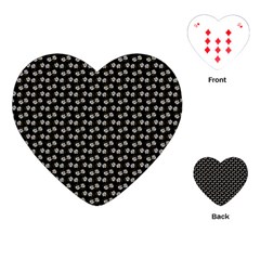 Daisy Black Playing Cards Single Design (heart)