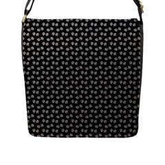 Daisy Black Flap Closure Messenger Bag (l) by snowwhitegirl