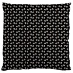 Daisy Black Large Flano Cushion Case (One Side) Front