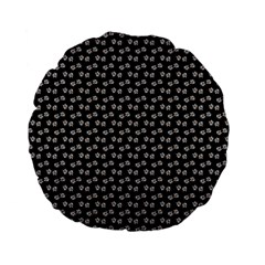 Daisy Black Standard 15  Premium Flano Round Cushions by snowwhitegirl