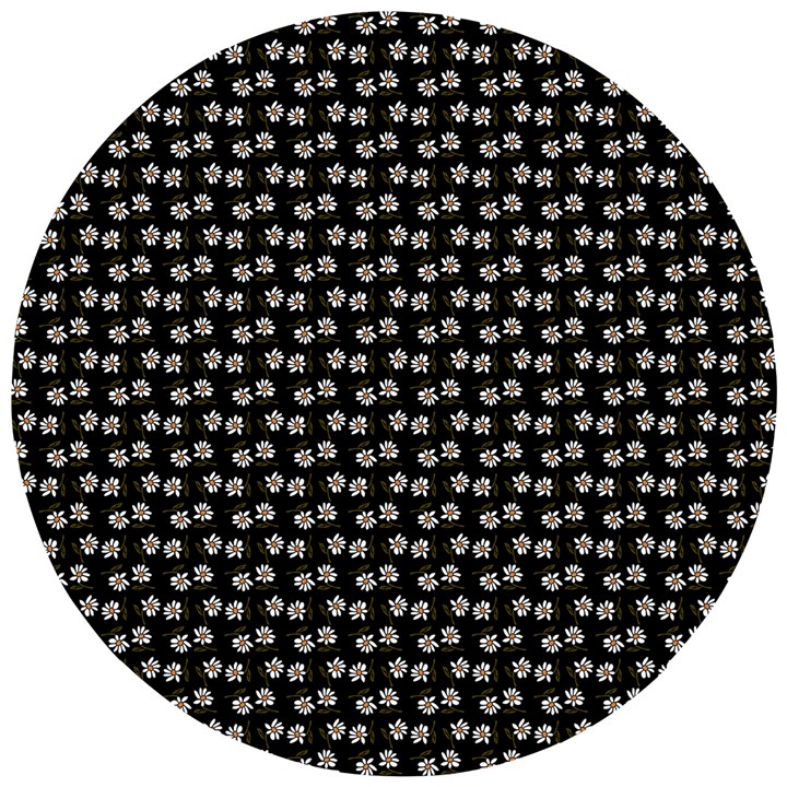 Daisy Black Wooden Puzzle Round