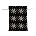 Daisy Black Lightweight Drawstring Pouch (M) Front