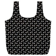 Daisy Black Full Print Recycle Bag (xxl) by snowwhitegirl