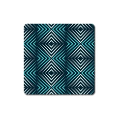 Blue Motif Design Square Magnet by tmsartbazaar