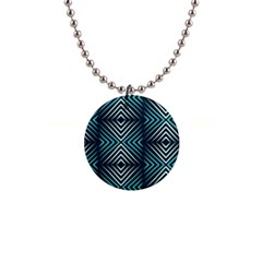 Blue Motif Design 1  Button Necklace by tmsartbazaar