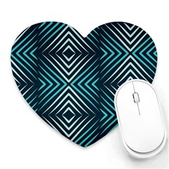 Blue Motif Design Heart Mousepads by tmsartbazaar