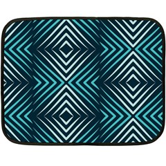 Blue Motif Design Double Sided Fleece Blanket (mini)  by tmsartbazaar