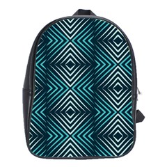 Blue Motif Design School Bag (large) by tmsartbazaar