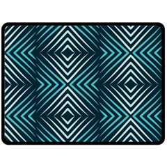 Blue Motif Design Double Sided Fleece Blanket (large)  by tmsartbazaar