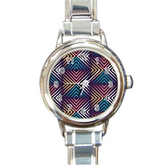 Vintage Motif Design Round Italian Charm Watch by tmsartbazaar