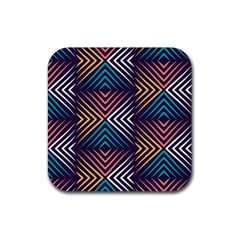 Vintage Motif Design Rubber Coaster (square)  by tmsartbazaar