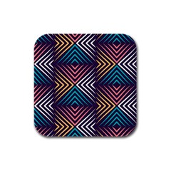 Vintage Motif Design Rubber Square Coaster (4 Pack)  by tmsartbazaar