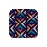 Vintage Motif Design Rubber Square Coaster (4 pack)  Front