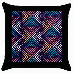 Vintage Motif Design Throw Pillow Case (black) by tmsartbazaar