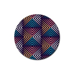 Vintage Motif Design Rubber Round Coaster (4 Pack)  by tmsartbazaar