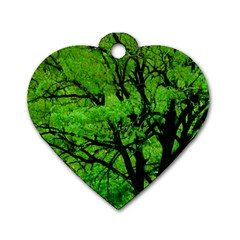 Big Trees, El Leoncito National Park, San Juan, Argentina Dog Tag Heart (one Side) by dflcprintsclothing